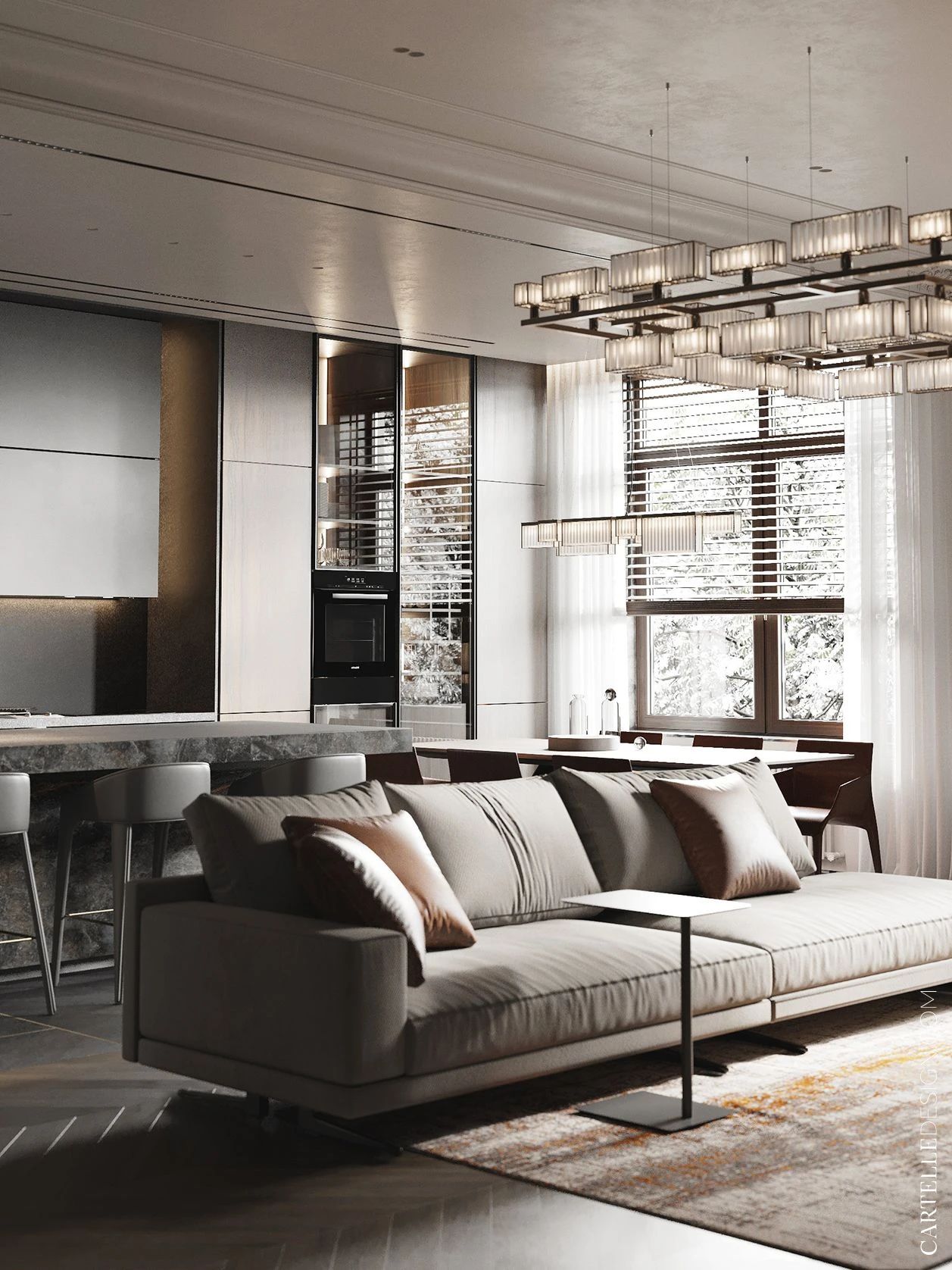 168㎡高级灰空间设计丨Cartelle Design-4