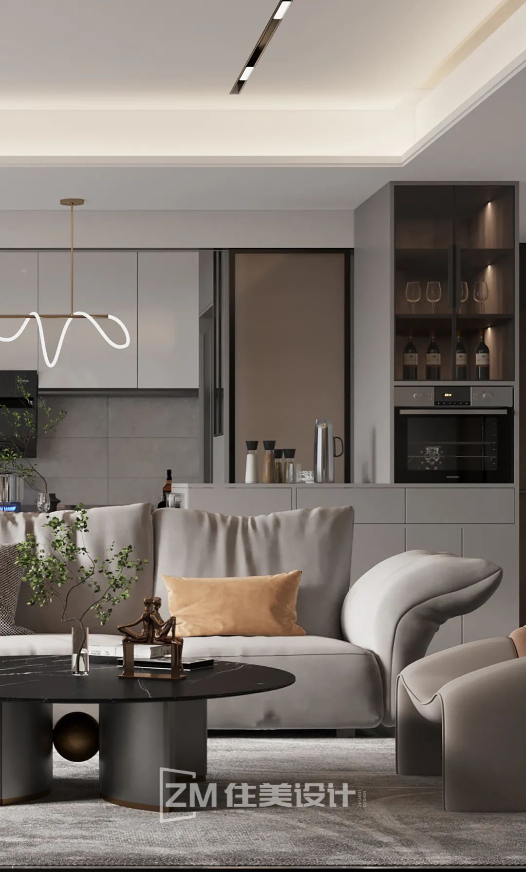 微醺 · 长沙梅溪湖金茂湾家居设计丨中国长沙丨住美设计-25