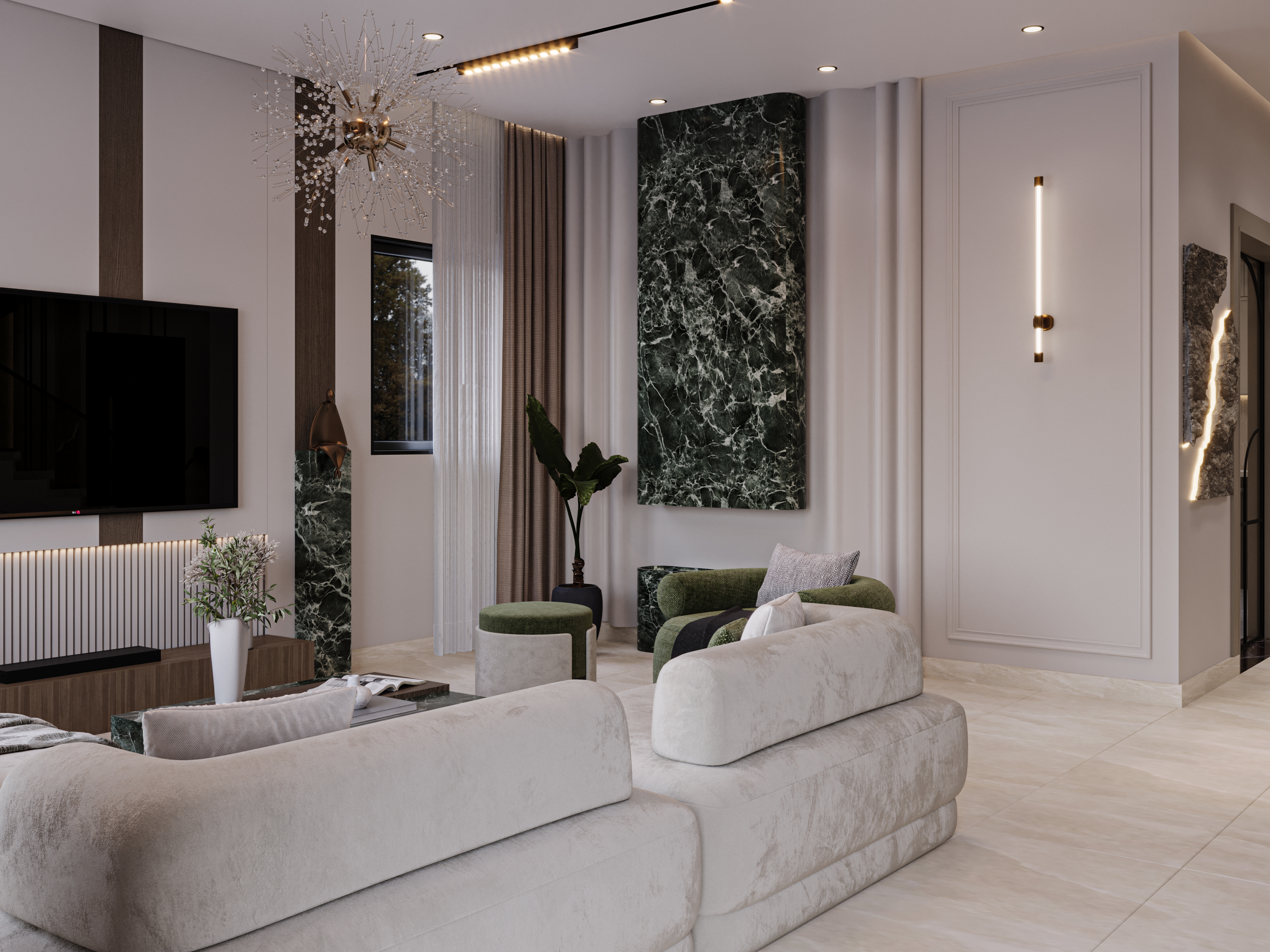 Olive Living Space | Modern Residential Interior-4
