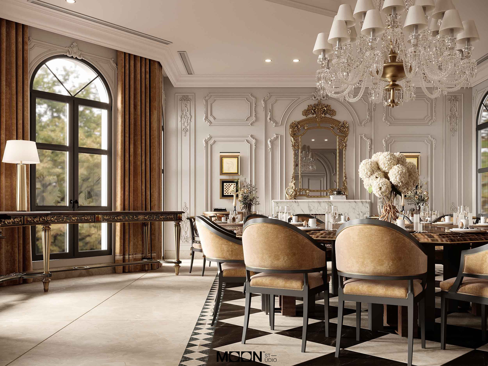 家装餐厅丨阿联酋迪拜丨Moon Studio-5