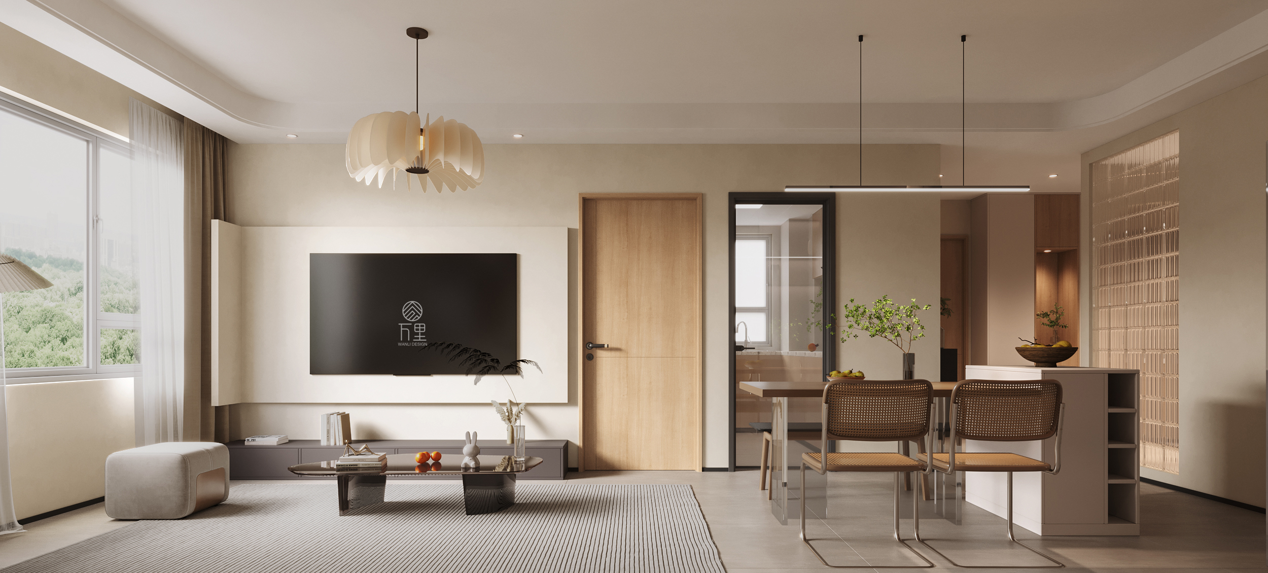 奶油风小户型家装设计-1