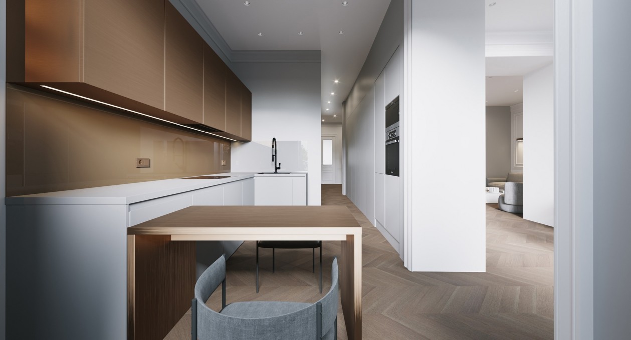 金色+象牙白，明亮舒适的现代感公寓-9