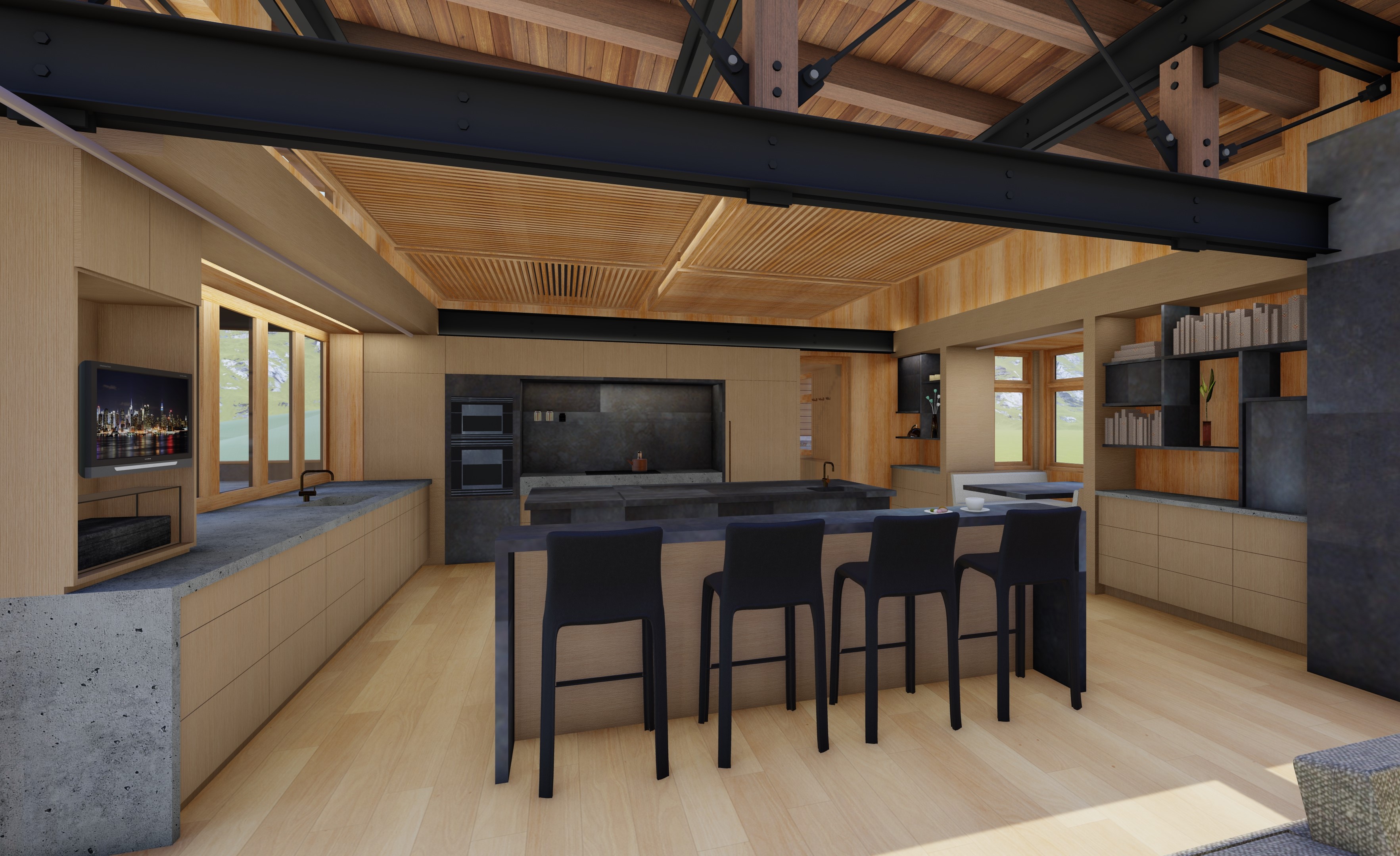 朗斯峰静修处丨Kelly and Stone Architects-16