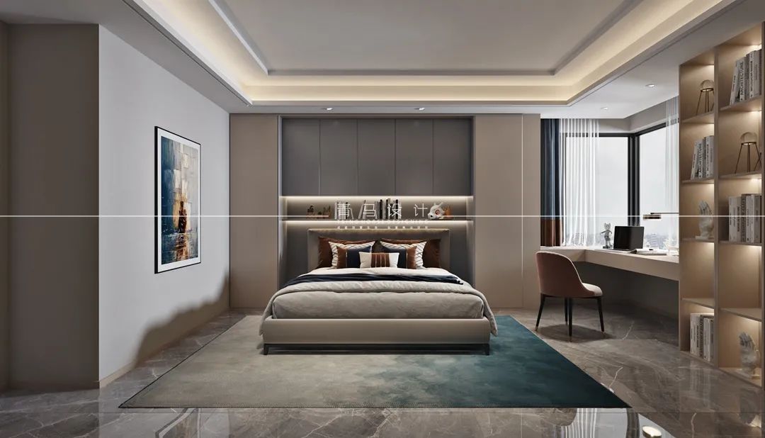 景寓学府新中式禅意复式住宅丨青马别墅空间设计-58