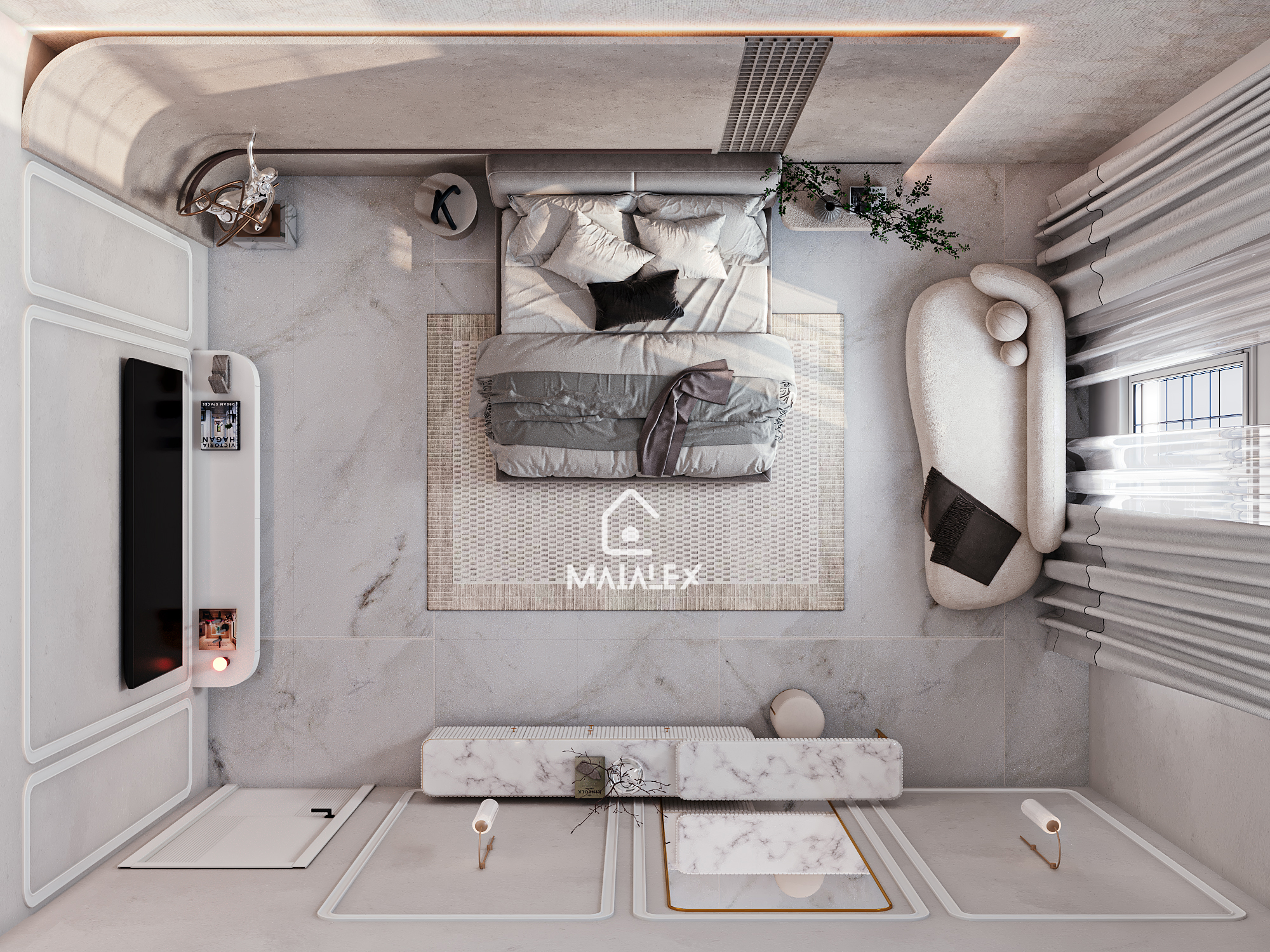 simple master bed room-5