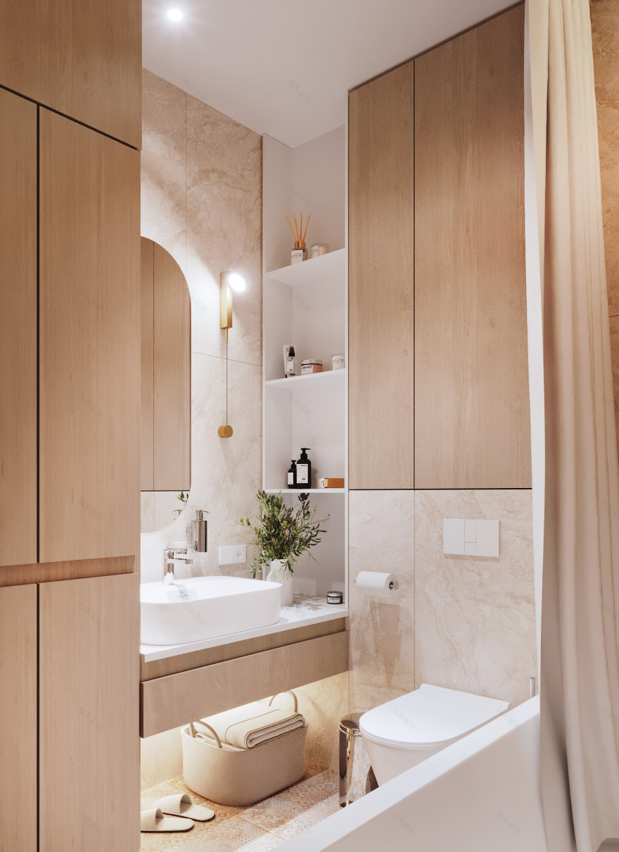 37㎡出租公寓设计丨俄罗斯莫斯科丨Kate Sirotkina-17