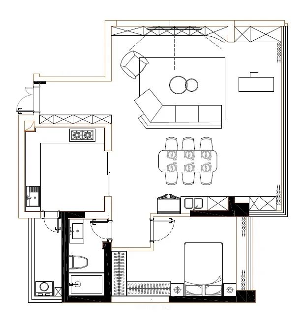 光华壹号 | 100㎡现代极简黑白灰风格：光影随心而动，一个人也不将就-56