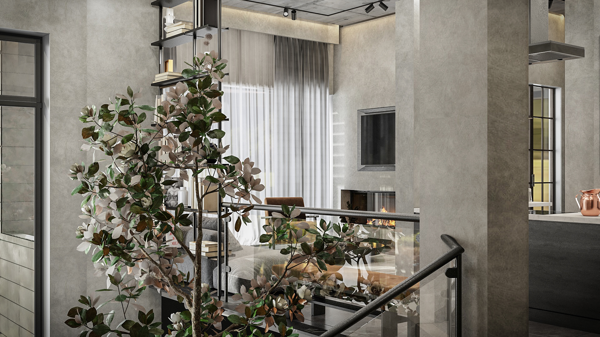 Modern Industrial Living Area-4