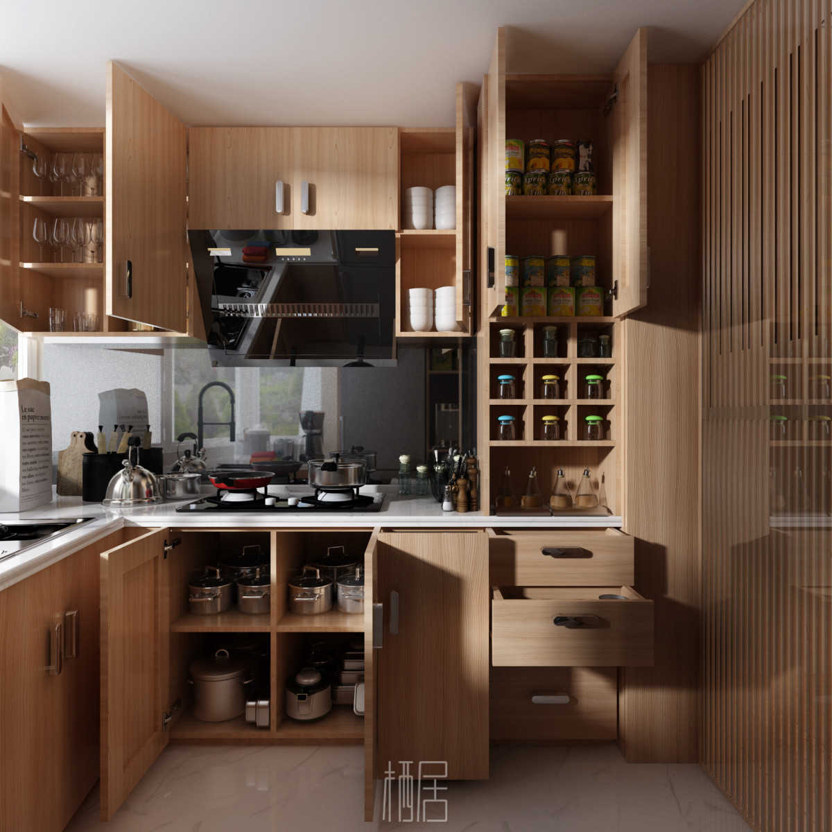 小户型逆袭 | 48 平米一居室变身三室三厅三卫一厨设计-24