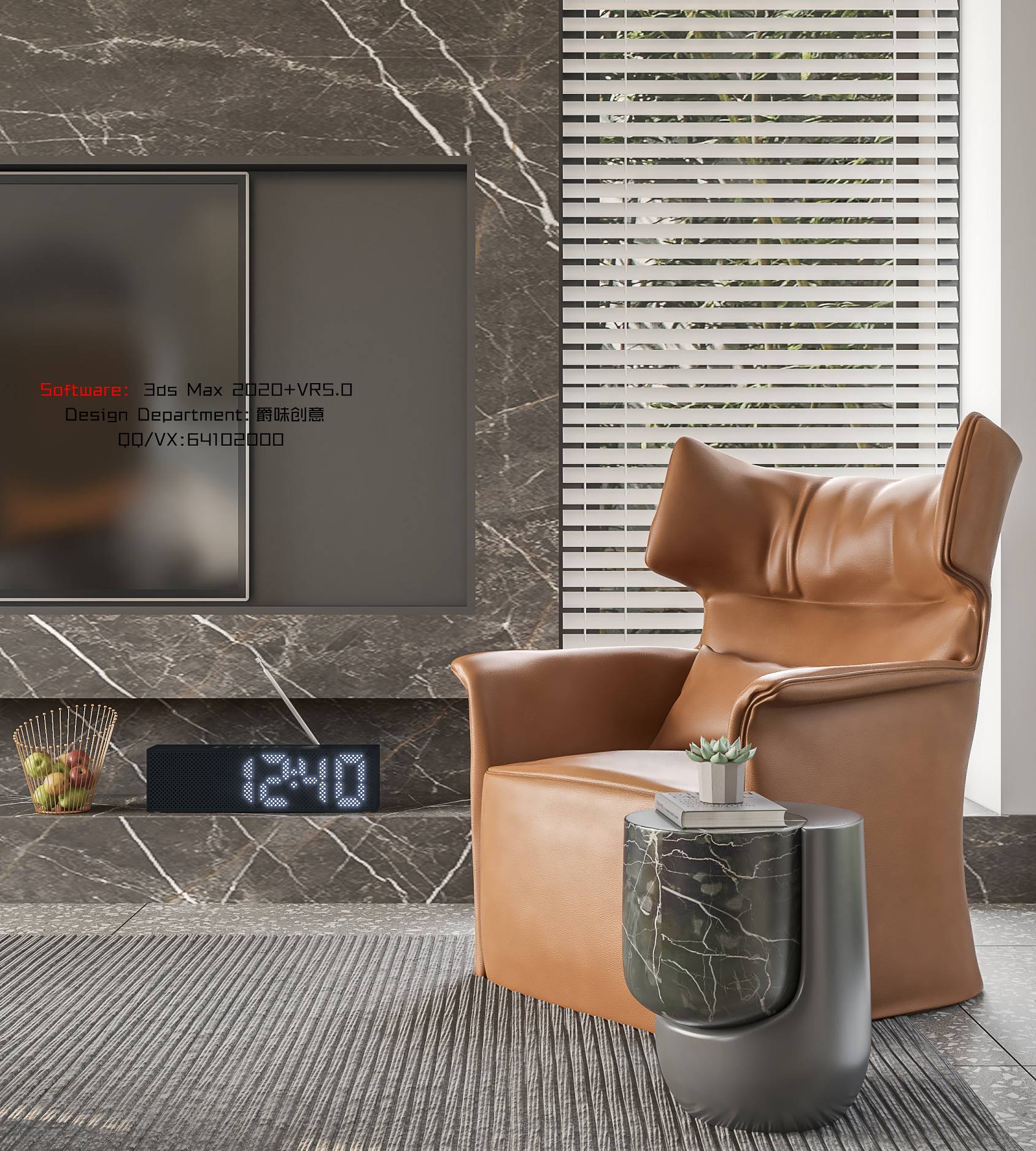 现代都市家居的 3D 视觉盛宴-12