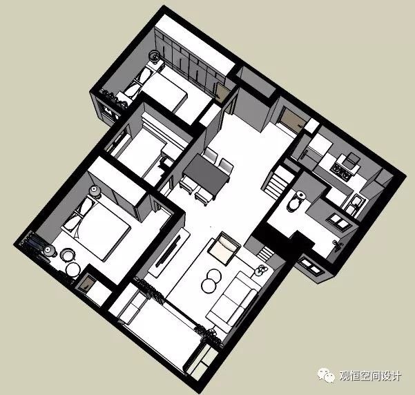 南京金地自在城 87㎡全案托管,独立餐厅与储物空间完美融合-37