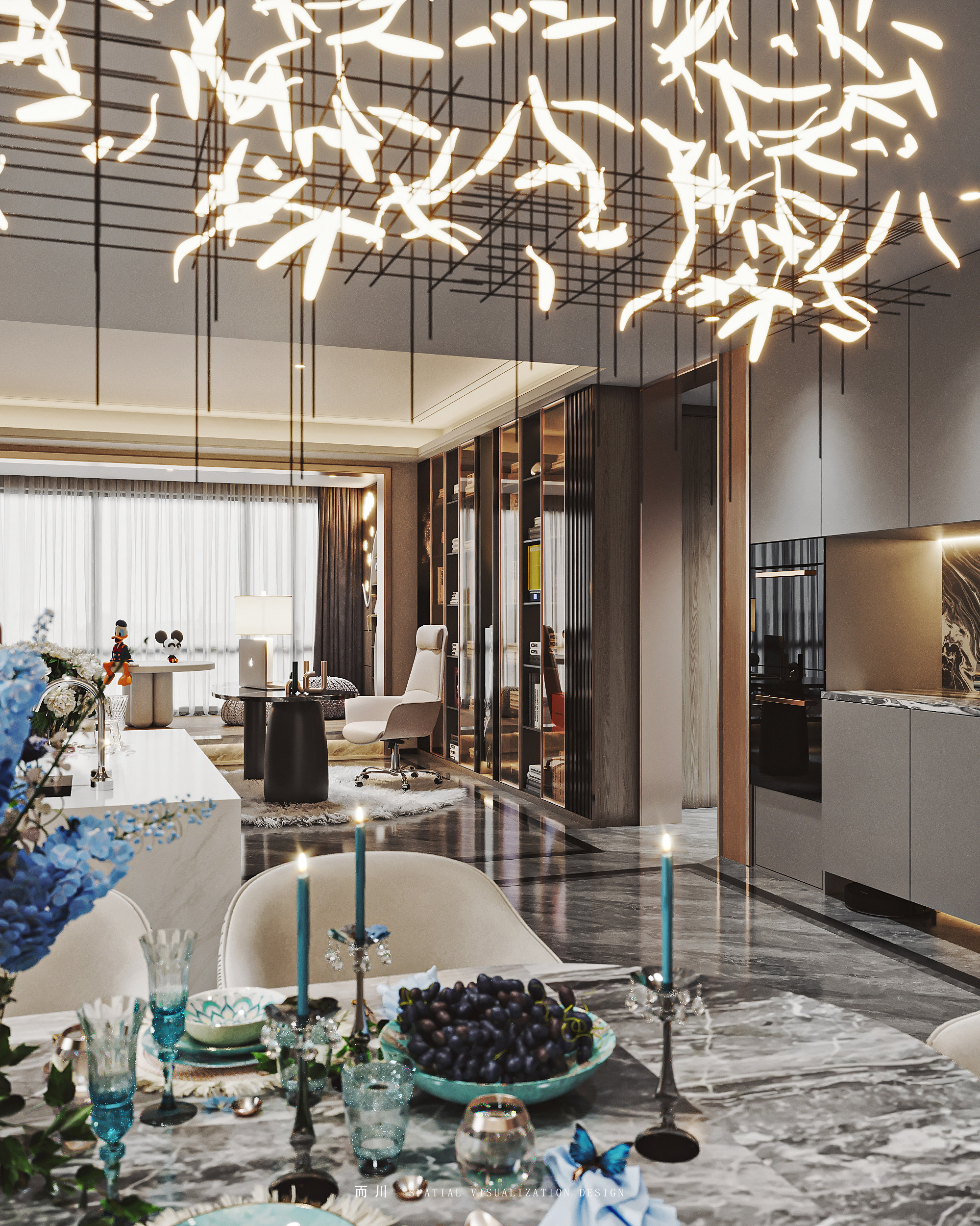 意式轻奢丨而川空间可视化工作室-11