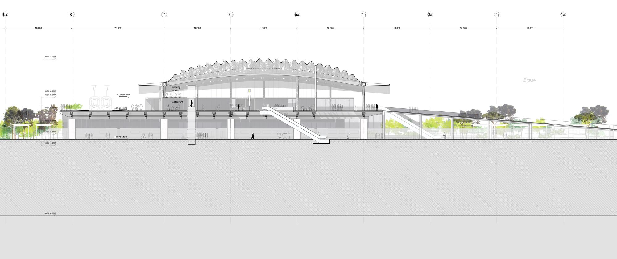 Montpellier 车站 | 光影艺术的极致呈现-32
