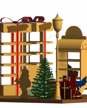 M&M's圣诞展示架4·4（注：M&M's一般指玛氏公司生产的巧克力豆，这里推测Stand是展示架的意思，但由于不清楚4·4的具体含义，可能表述不是非常精准） 丨沙特阿拉伯丨PROP ARCHITECTS