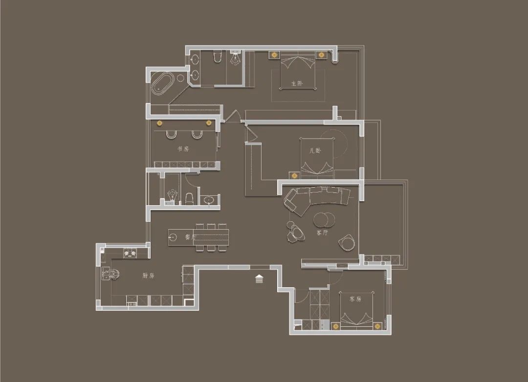 红树湾 200 方,灰褐极简主义家居空间丨龙庭设计-37