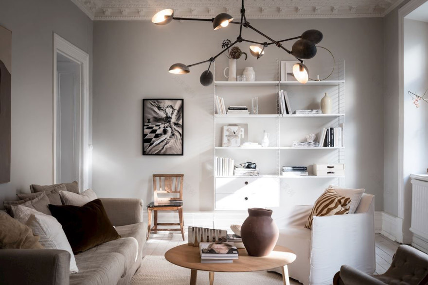 哥德堡原木门与现代风格公寓设计-6