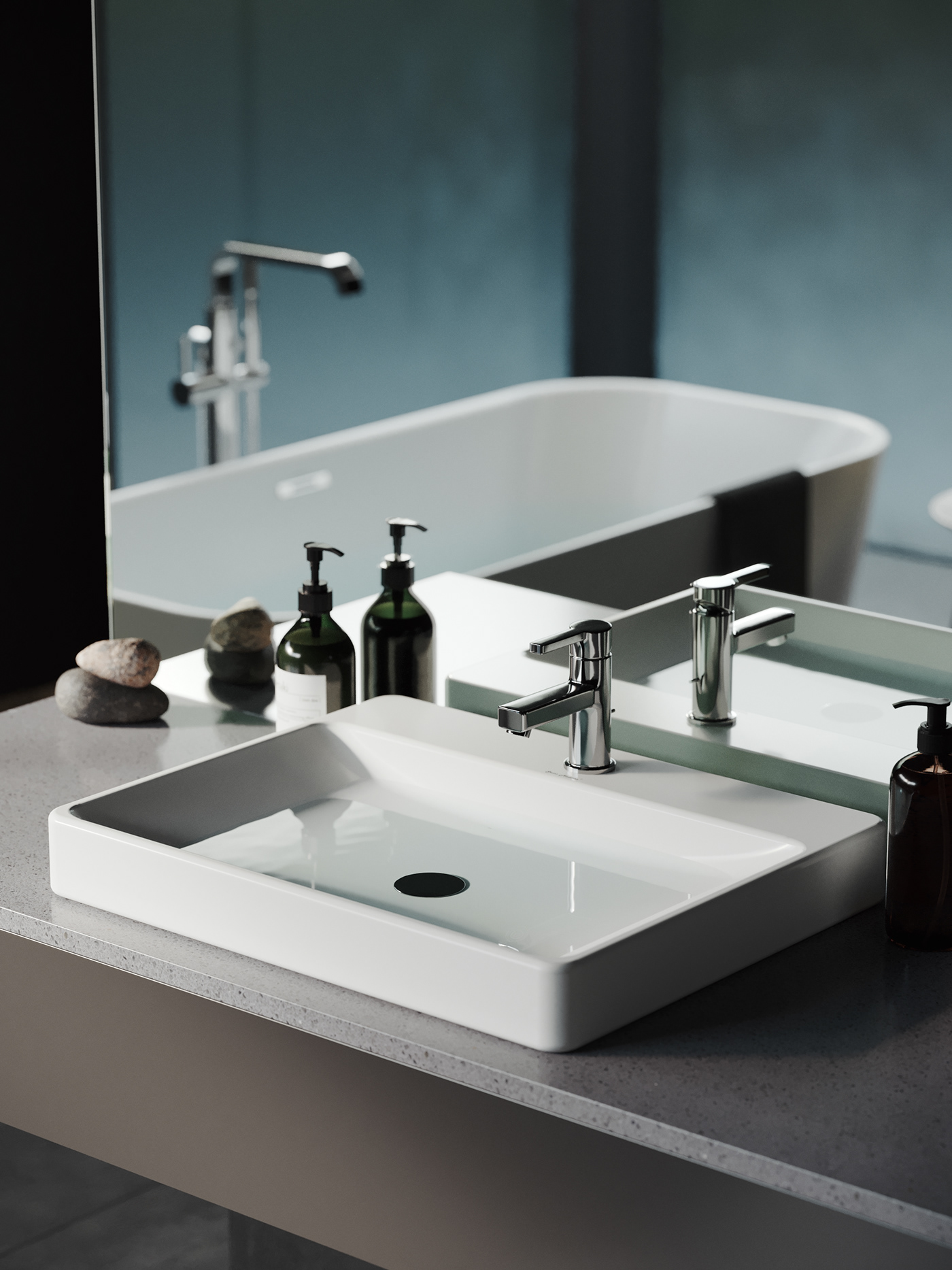 现代浴室设备全 CGI 渲染设计-3