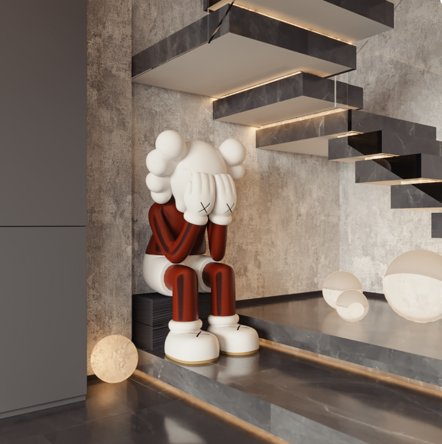 现代港式金属奢华风平层设计-8