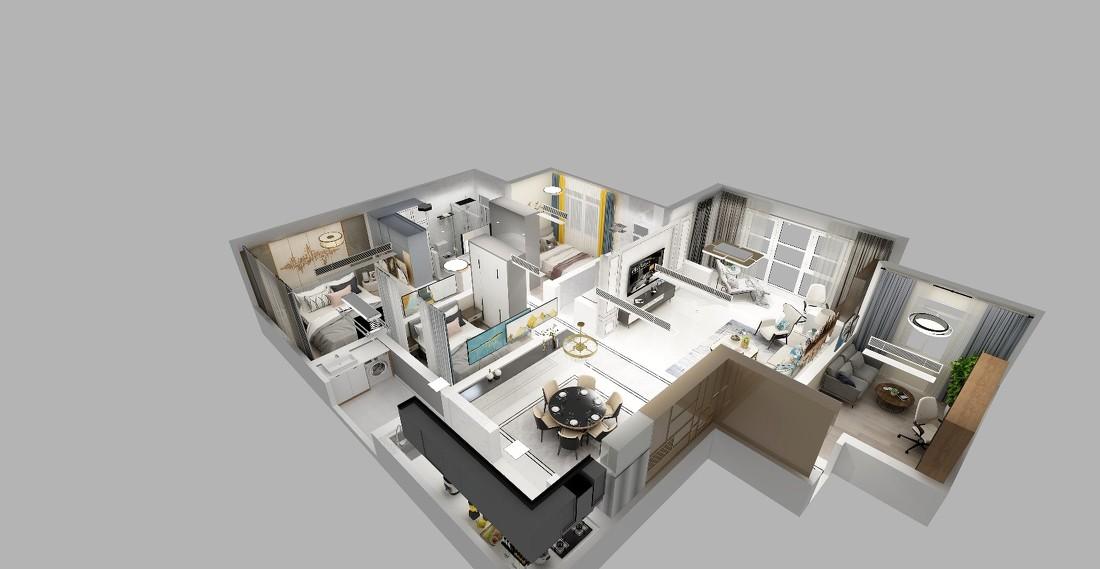 
设计师魏彦熙蓝珀江宸现代轻奢 -2