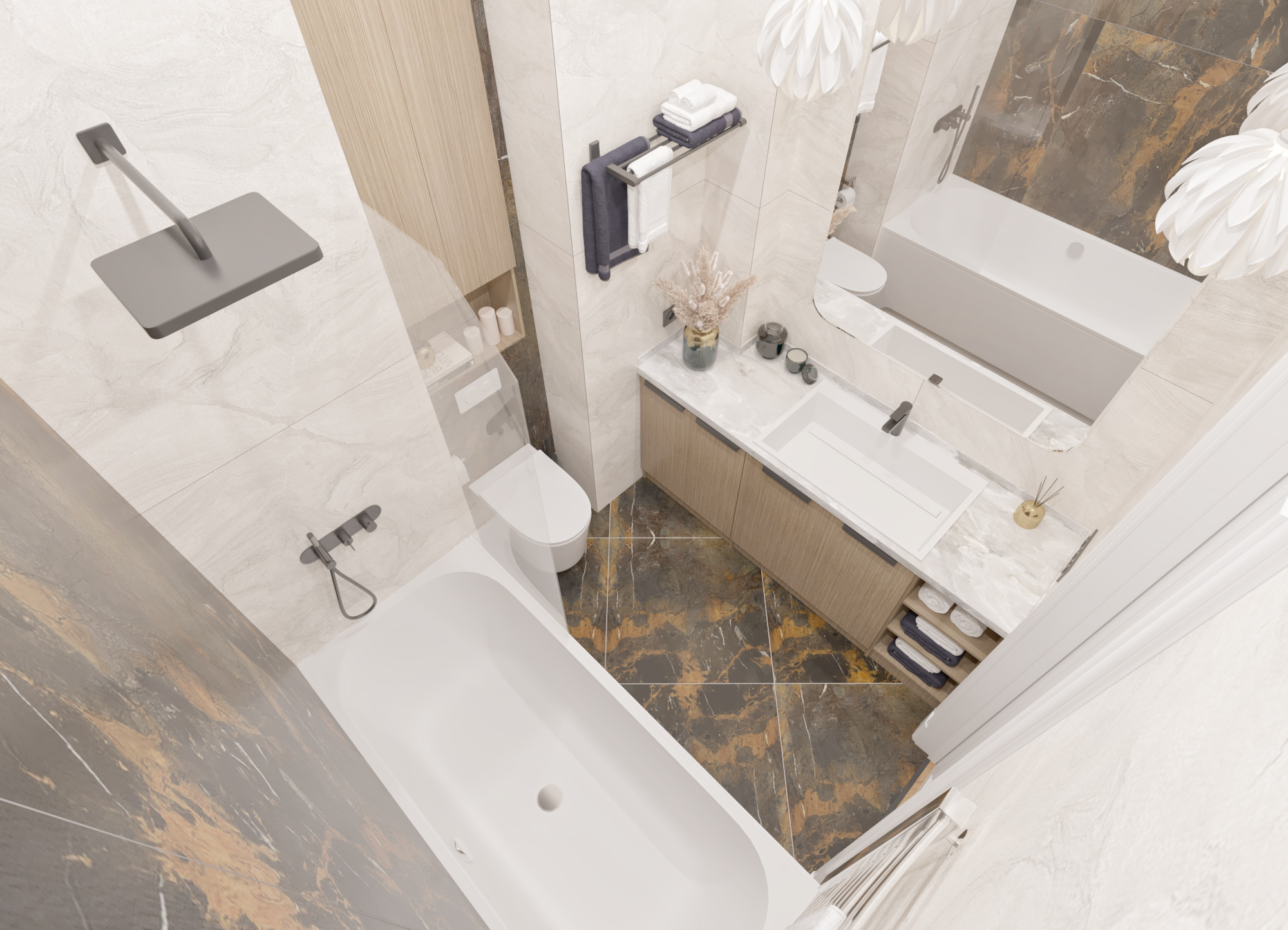 Design project of an apartment 100m2 complex Boulevard-20