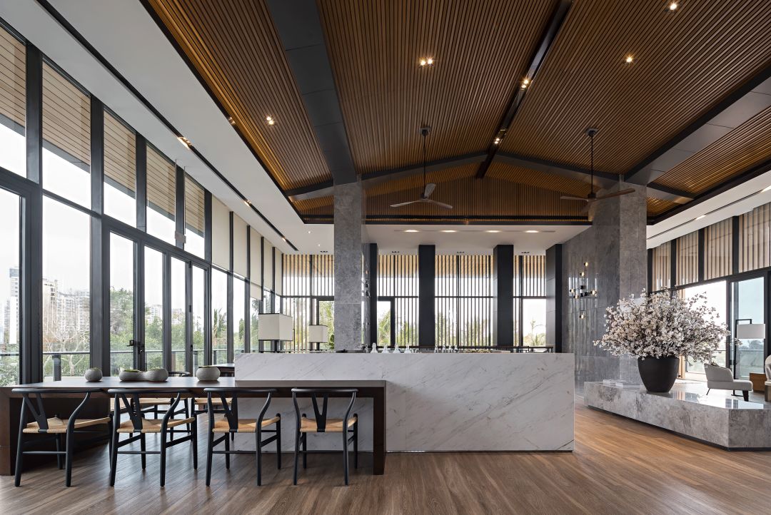 海南文昌鲁能·山海天生活馆&茶室 | 现代与传统的碰撞与交融-14