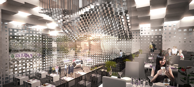 像素化穹顶餐厅 · 垂直花园的创新设计-11