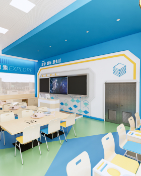 STEM教育培训空间设计  机器人教室  创客中心