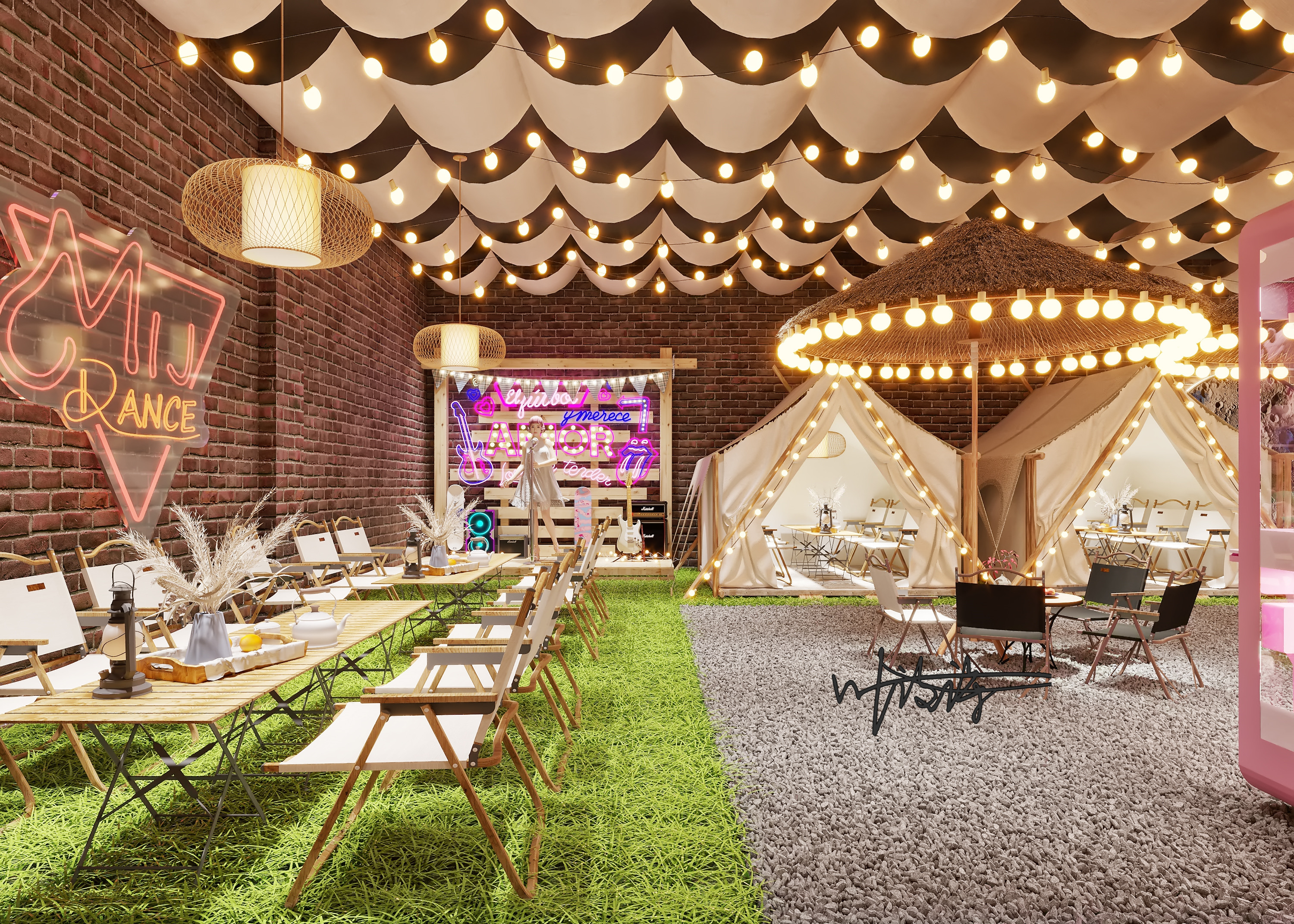 露营风餐厅|让人身在城市，心在山野-4