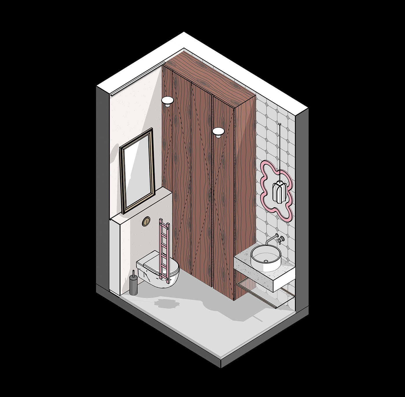 64㎡多彩小空间公寓设计-11