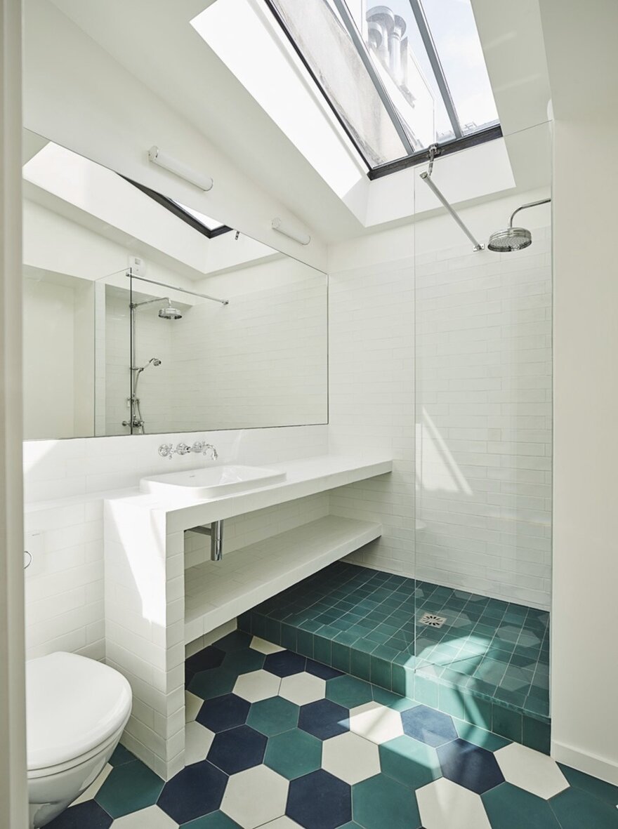 巴黎 10 区庭院旧宅变宜居家庭住宅-29