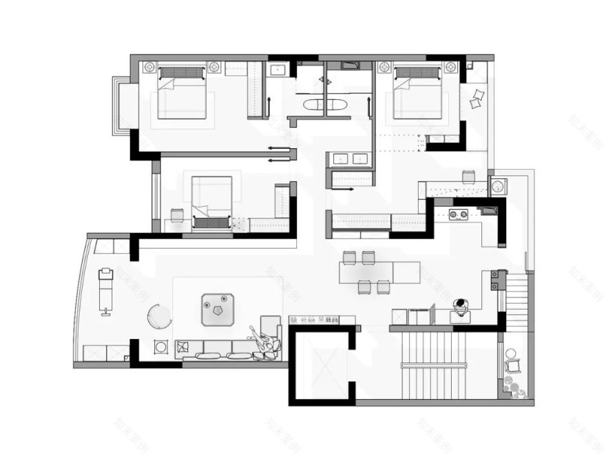 180㎡意式轻奢风住宅设计丨澳华实景-13