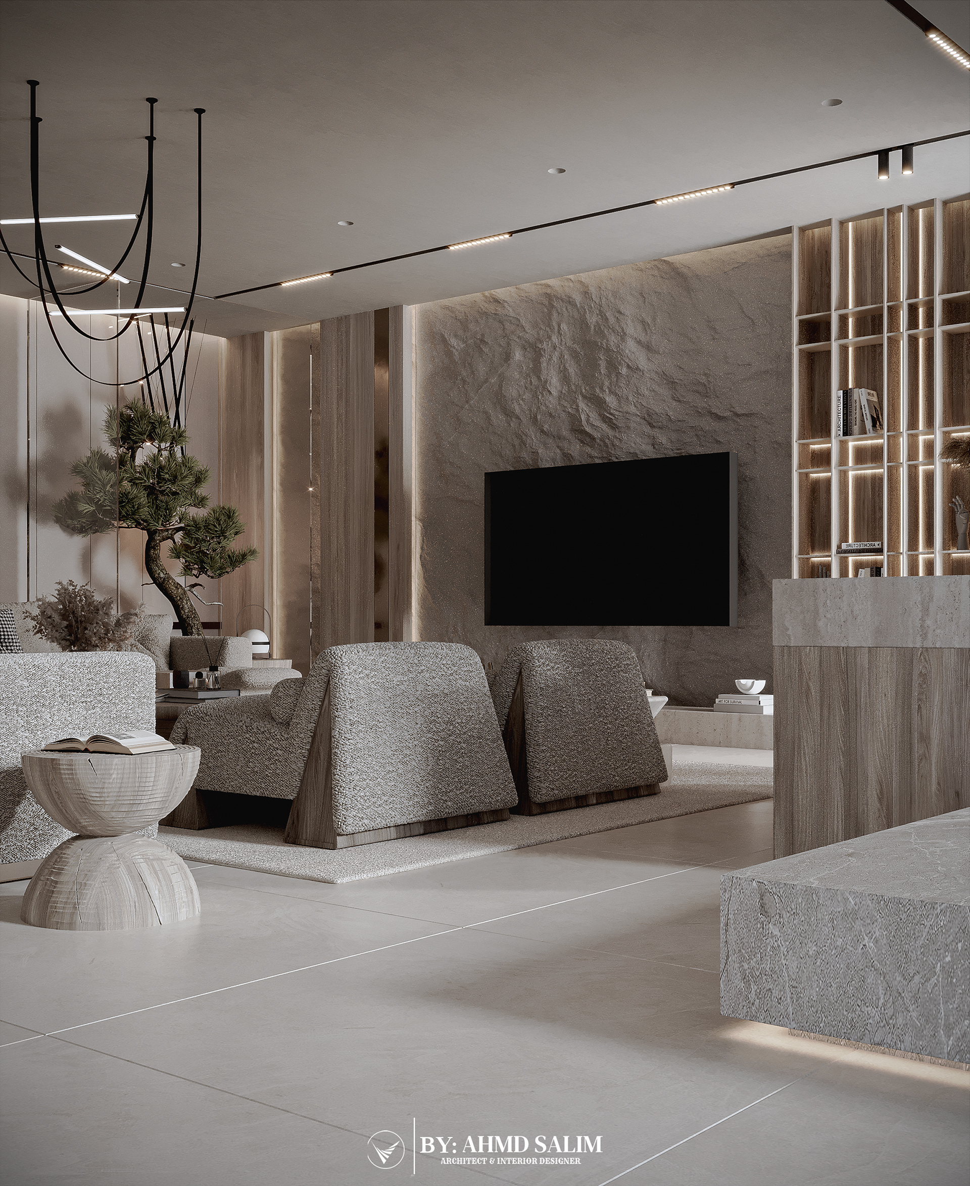 客厅和楼梯区域丨mohamedelhussienidesigns-8