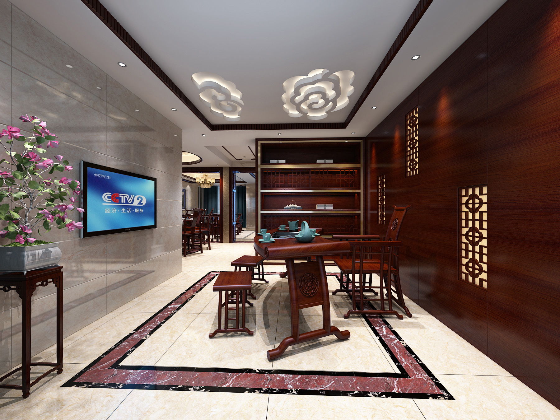 新中式 中式古典 奢华家装别墅样板房-15-35