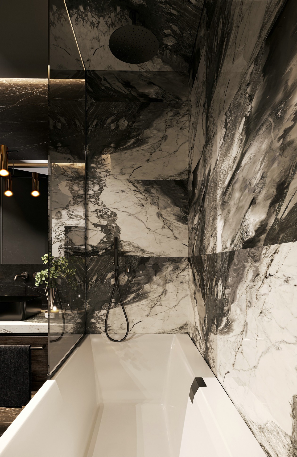 90㎡高级黑室内设计-21