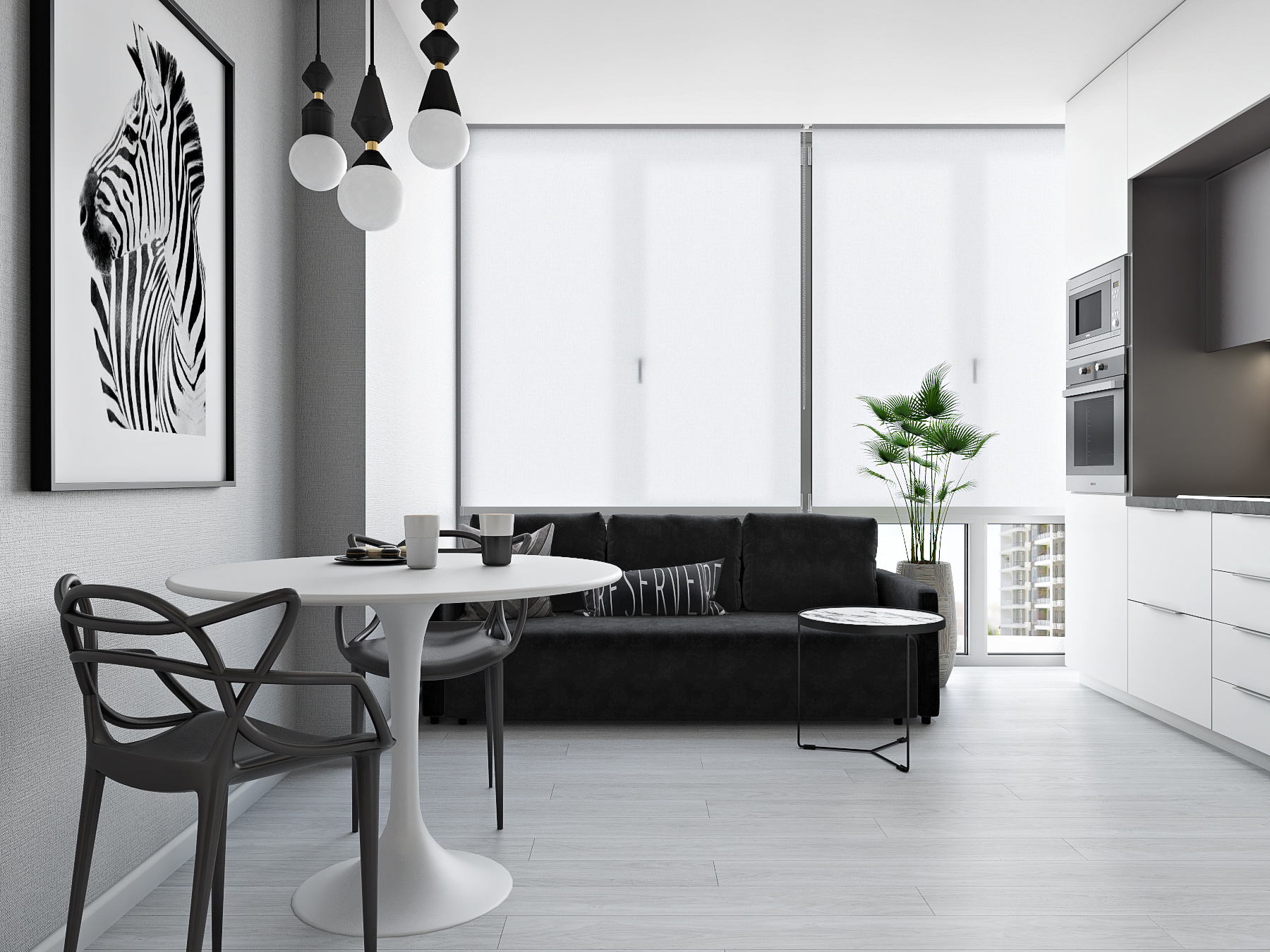 现代简约风格一居室室内设计-6