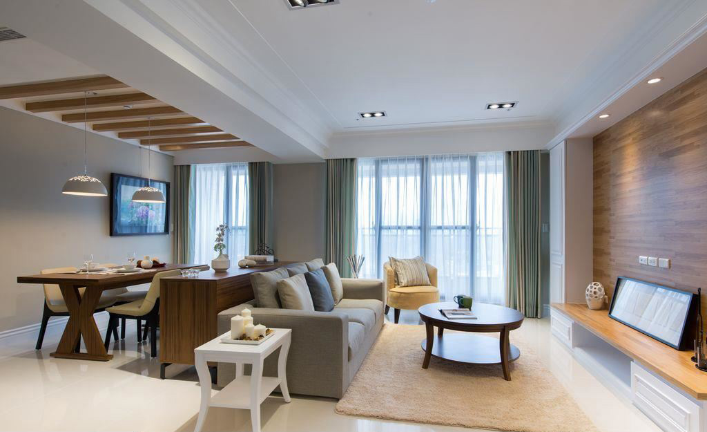 春雨设计--32坪 三房 ‧ 混搭風-3