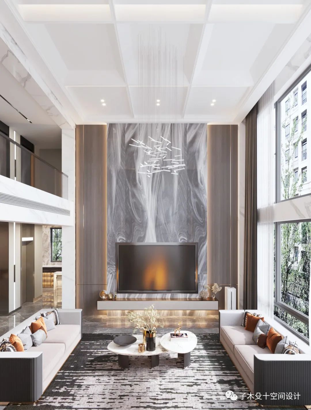 现代轻奢的家居艺术,吉林 1000㎡空间设计解读丨中国吉林丨子木殳十空间设计-1