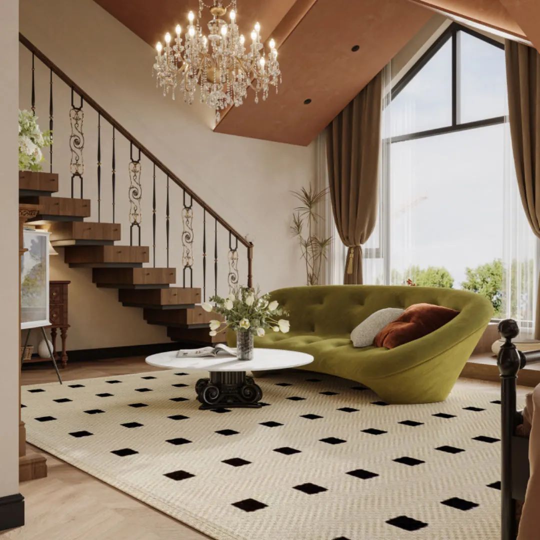 南洋复古风别墅设计-10