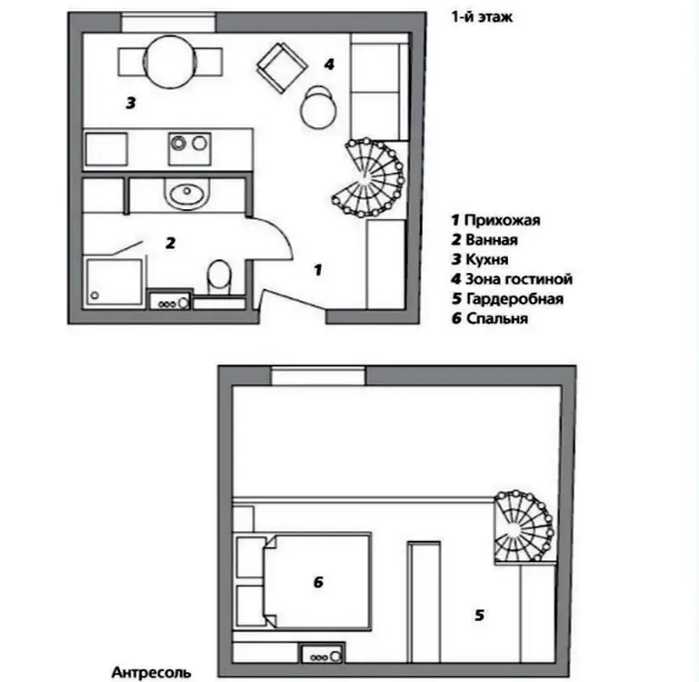 工业风小户型设计 | 莫斯科 19m²工作室的华丽蜕变-2