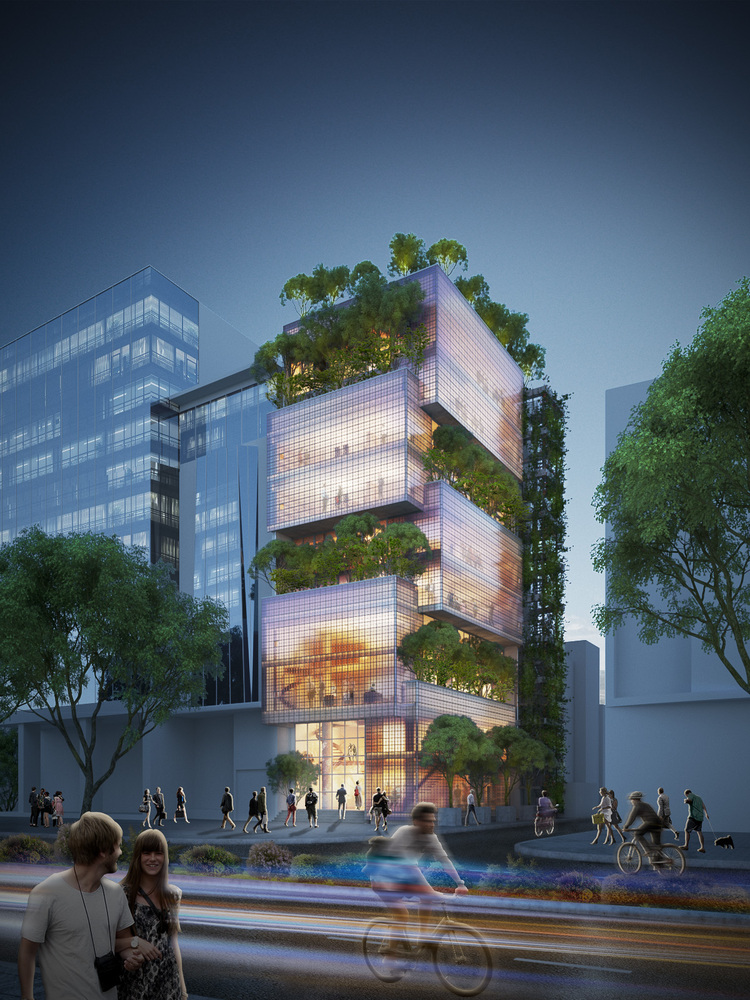 VTN Architects Design Stacked Glass Block Headquarters in Ho Chi Minh City-36