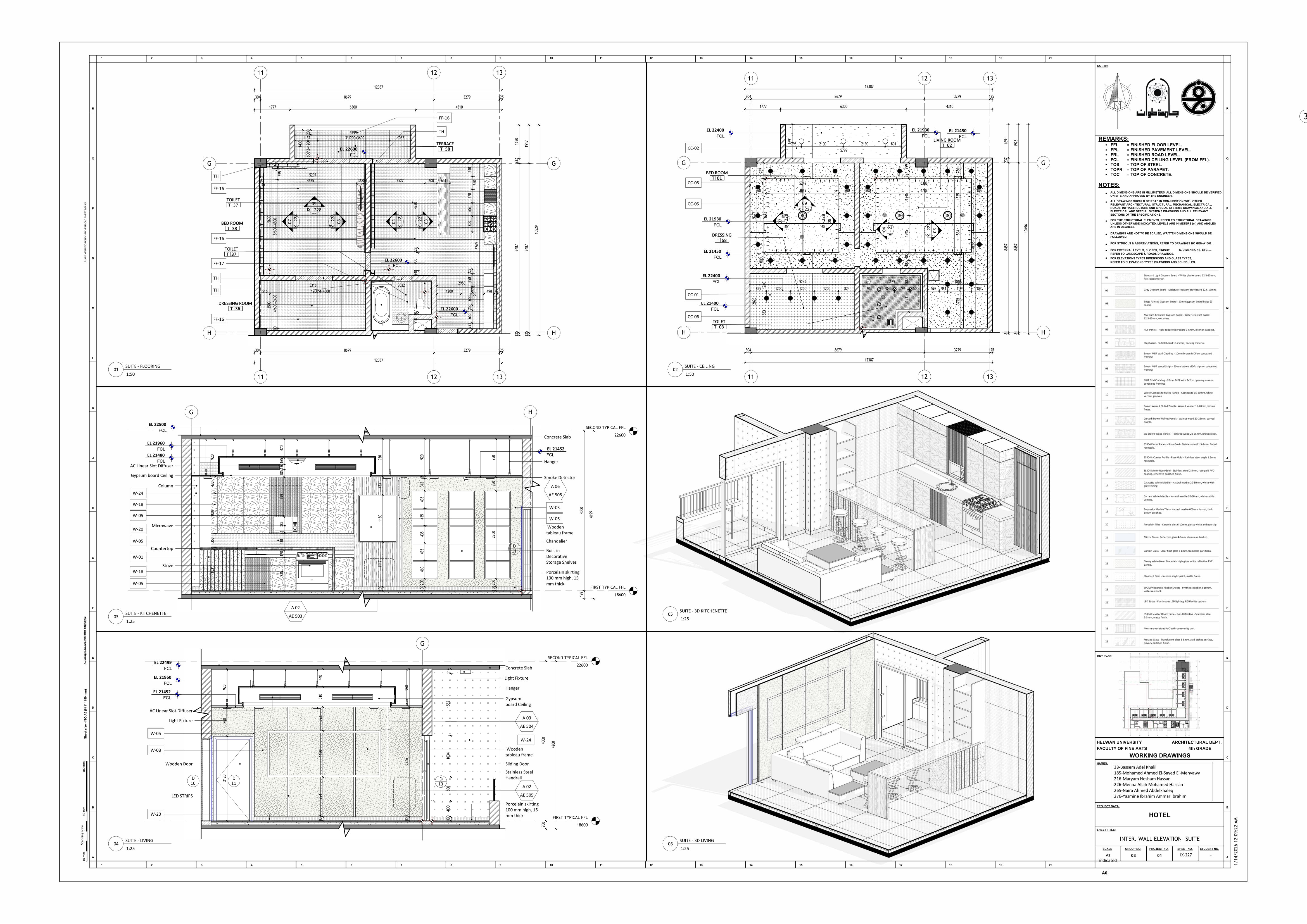 Blue Hotel | 3-Star Hotel Working Drawings-103