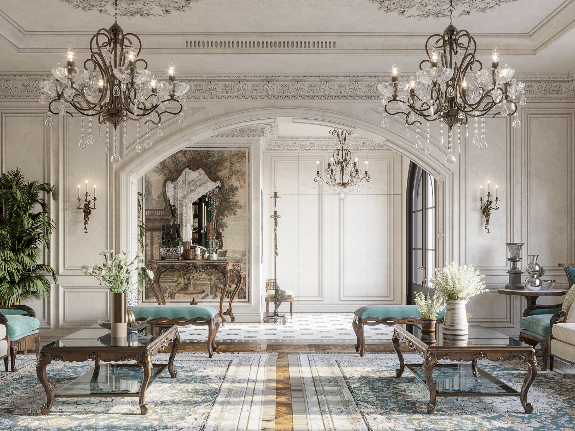 法式复古别墅设计丨沙特阿拉伯-7