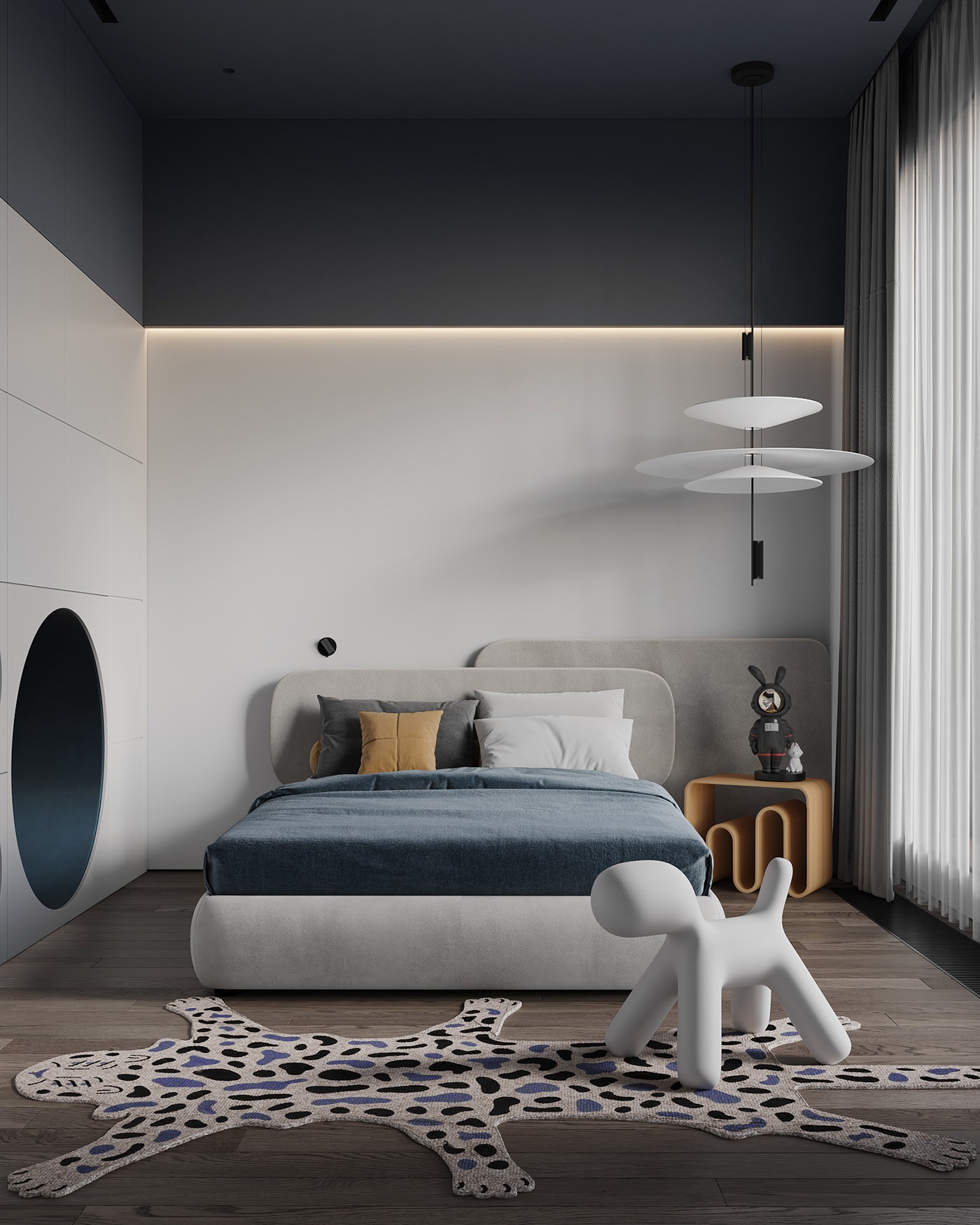 高级黑色系住宅设计 这也太有设计感了吧！-14