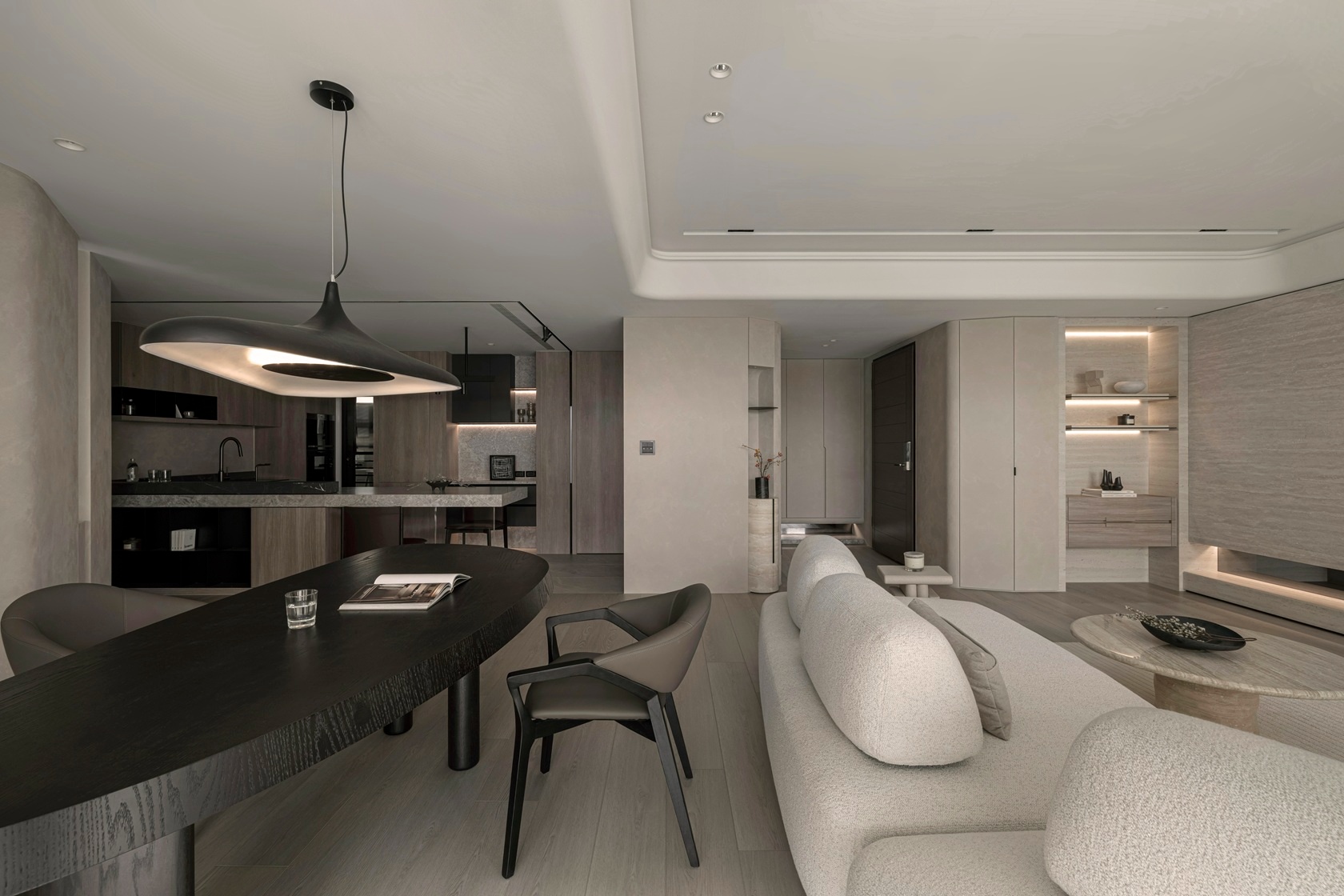 以大地色系与极简语言,构筑155平弹性功能 · 新澄设计丨中国台中-9