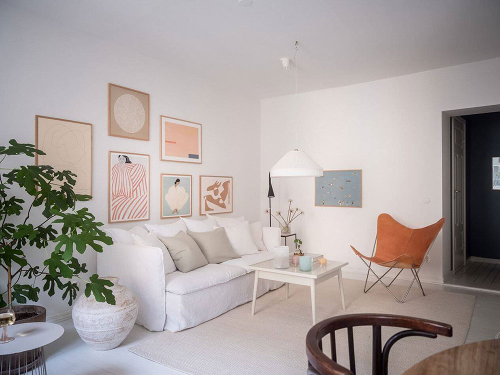 哥德堡带有女性风格的柔和斯堪的纳维亚风格家居（80 平方米）-4