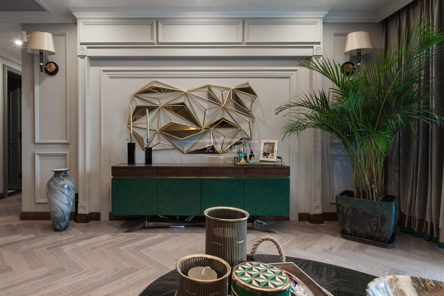 龙湖春森彼岸 150 平现代摩登美式装修设计-8