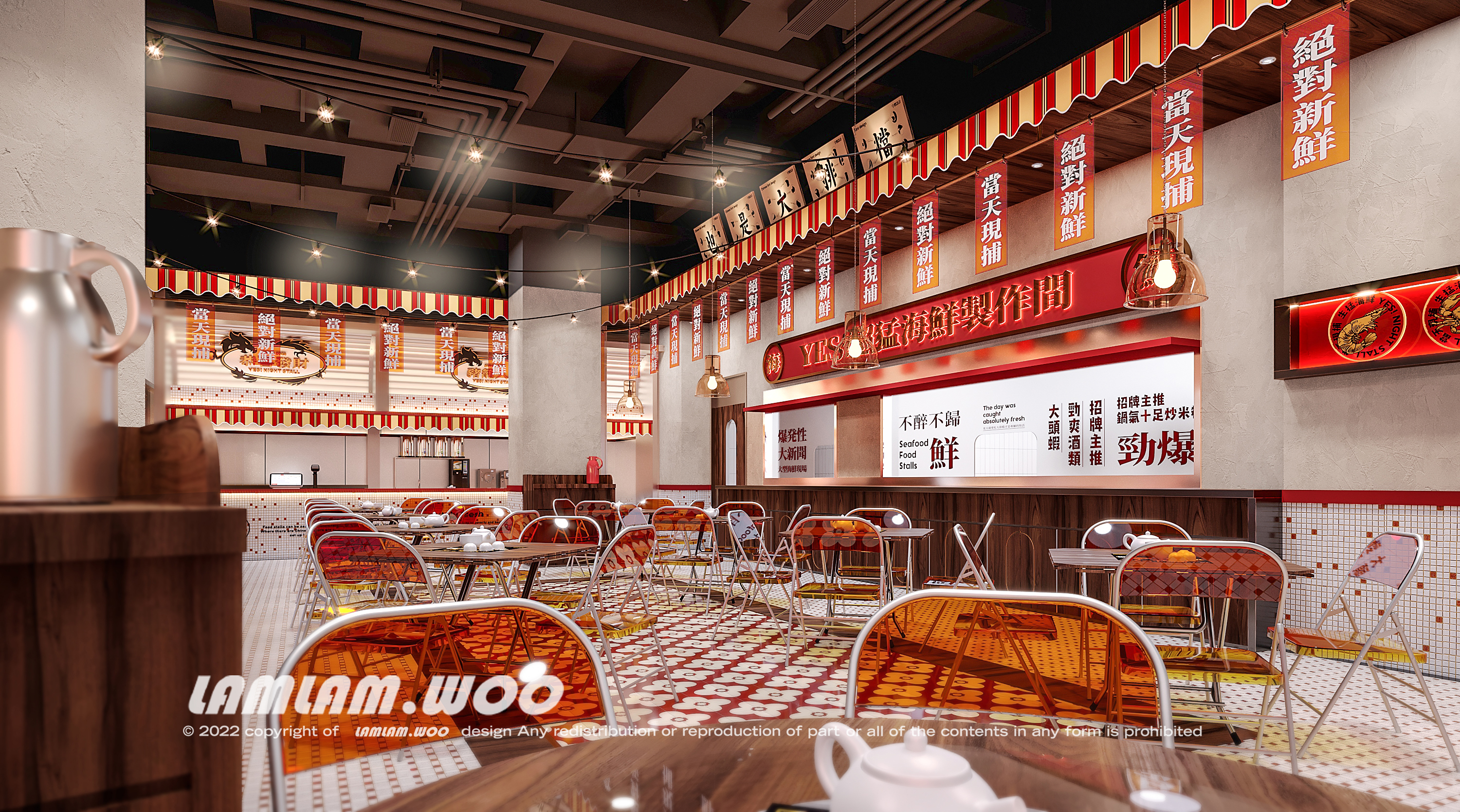 原创空间设计｜YES! 也是海鲜大排档-11