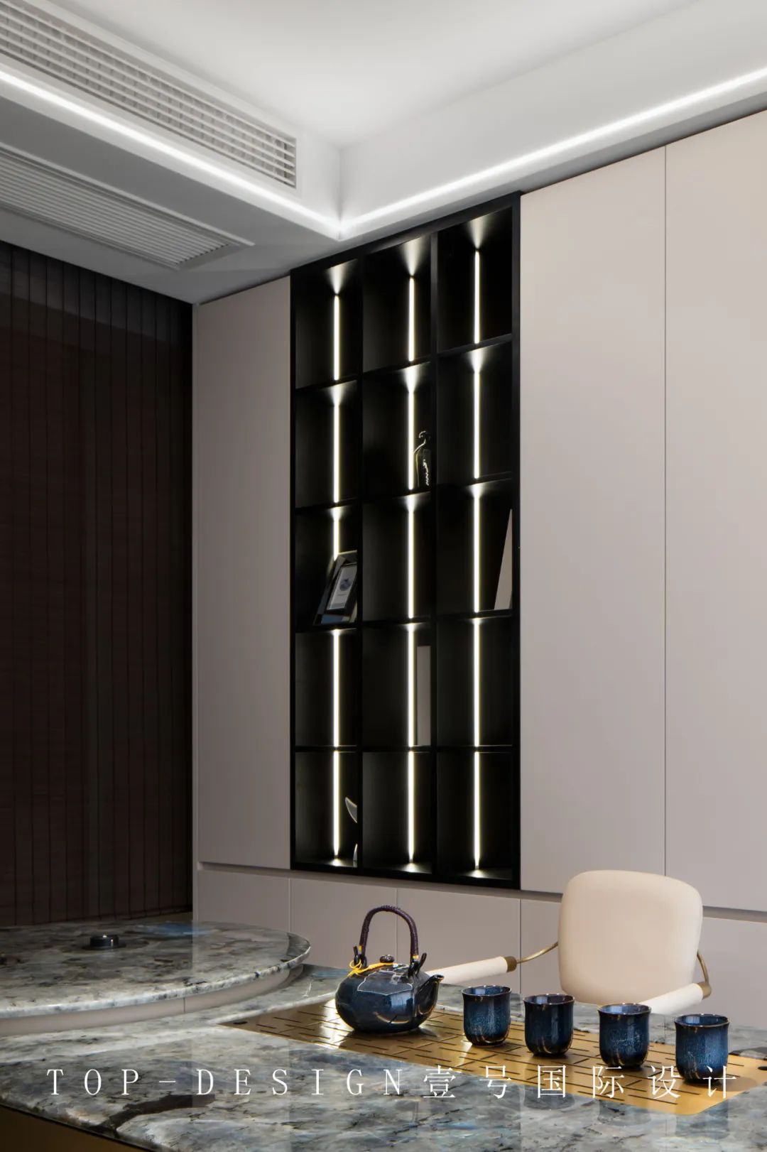 香山麓院现代轻奢别墅设计丨壹号国际设计-44