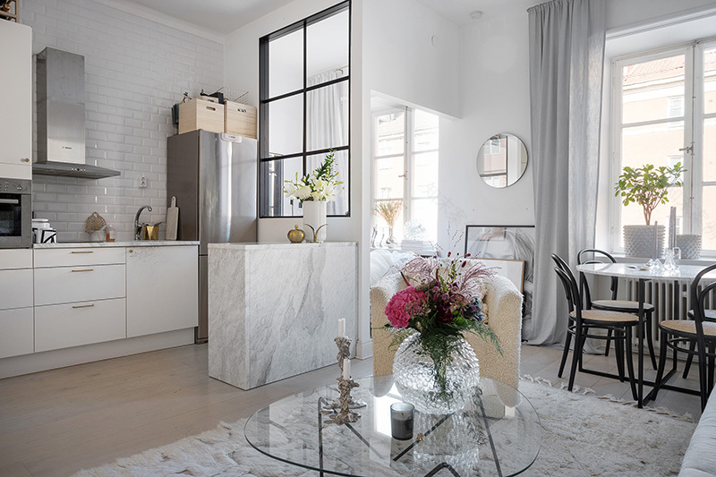 斯德哥尔摩 35 平米少女公寓,粉色浪漫满屋-4