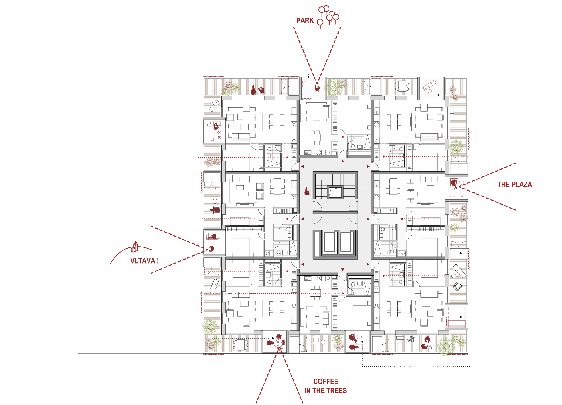 莫德然尼河滨公园住宅丨捷克丨Bevk Perović arhitekti-7